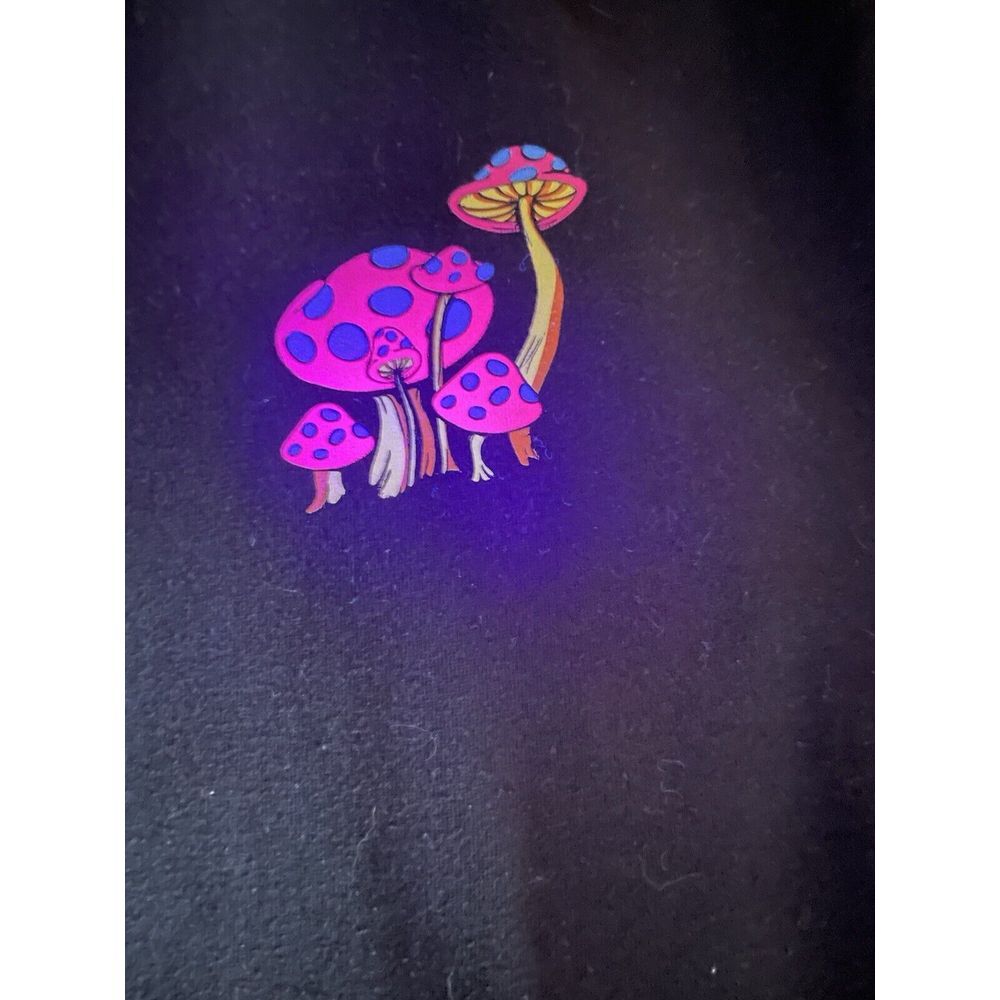 Alab Sweatshirt Men Medium Black Magic‎ Mushroom Psychedelic Fungi Wizard Trippy